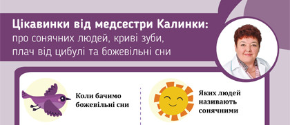 Цікавинки від медсестри Калинки: про сонячних людей, криві зуби, плач від цибулі та божевільні сни